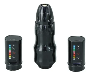 Máquina Para Tatuar Tipo Exo Premium Para Tattoo Inalámbrica Color Negro Brillante