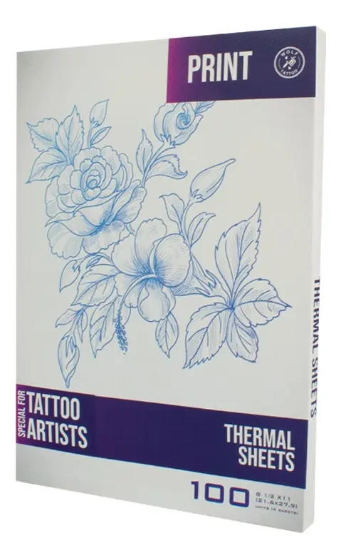D_NQ_NP_2X_946310-MLA99873925339_112025-F Papel Transfer Stencil Tatuaje Profesional Con 100 Hojas
